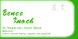 bence knoch business card